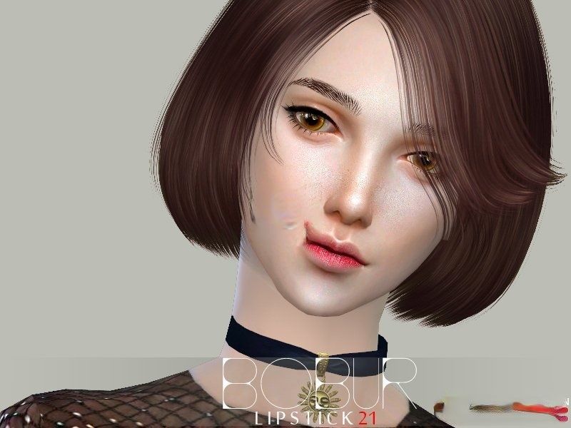 《模擬人生4》淡雅紅色口紅MOD