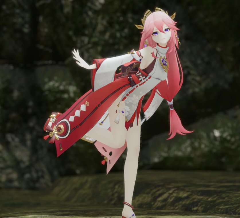 《怪物獵人崛起：曙光》浮世笑百姿八重神子MOD