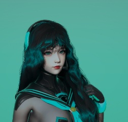 《AI少女》定制科幻風(fēng)長發(fā)少女MOD
