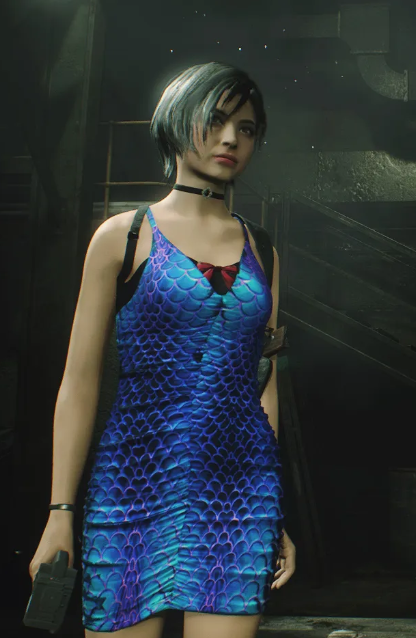 《生化危機2：重制版》艾達藍色麟片服MOD