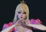 《AI少女》金發粉裙超級瑪麗碧琪公主MOD