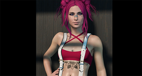 《賽博朋克2077》女v吊帶短褲MOD