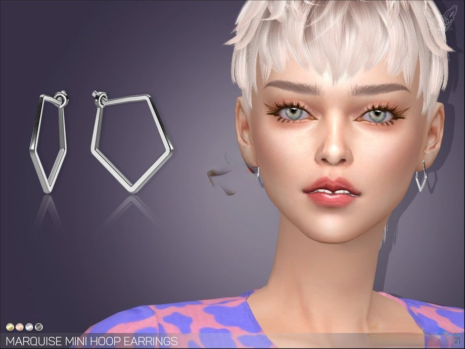 《模擬人生4》現(xiàn)代金屬圈型耳環(huán)MOD
