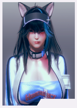 《AI少女》高冷黑發貓耳女模特MOD