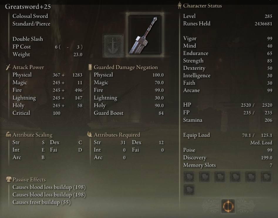 《艾爾登法環》巨劍和綠龜護符增強MOD