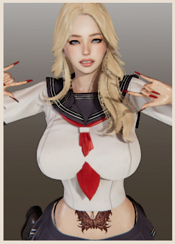 《AI少女》狂野金發(fā)水手服御姐MOD