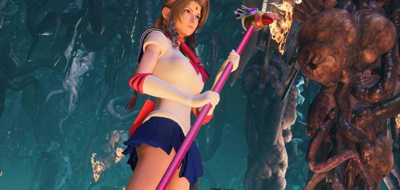 《最終幻想7：重制版》愛麗絲魔卡少女櫻魔杖替換封印魔杖MOD