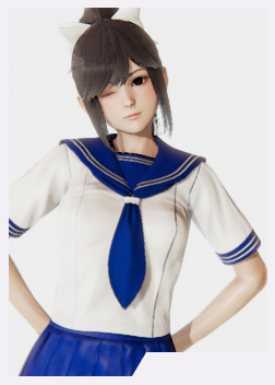 《AI少女》藍白校服俏皮短發(fā)美少女MOD