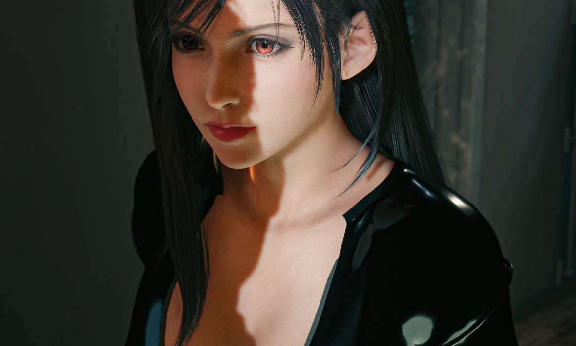 《最終幻想7：重制版》蒂法黑色緊身連衣褲MOD