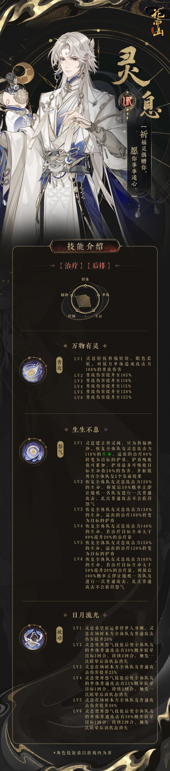 《花亦山心之月》靈息技能介紹