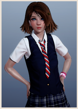 《AI少女》校園風制服時尚短發甜心MOD