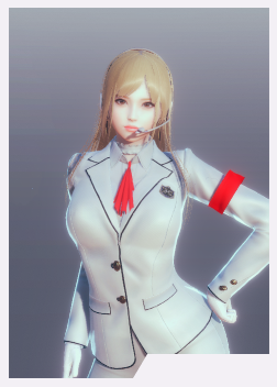 《AI少女》金色長發白色制服性感御姐MOD