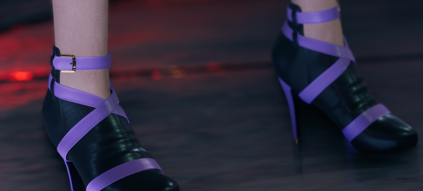 《最終幻想7：重制版》蒂法美感紫色高跟鞋v1.15MOD