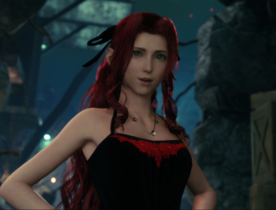 《最終幻想7：重制版》愛麗絲高貴冷艷黑色長裙MOD