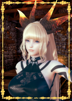 《AI少女》金色長發黑色無袖連衣裙小姐姐MOD