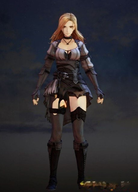 《破曉傳說》奇莎蘭黑色禁衛軍套裝MOD