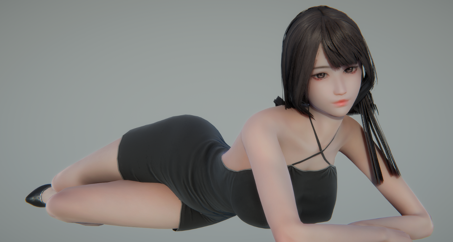 《ROOM Girl》黑長直緊身包臀裙美女御姐MOD