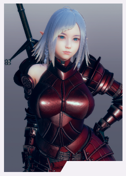 《AI少女》藍(lán)發(fā)藍(lán)瞳精靈女騎士MOD