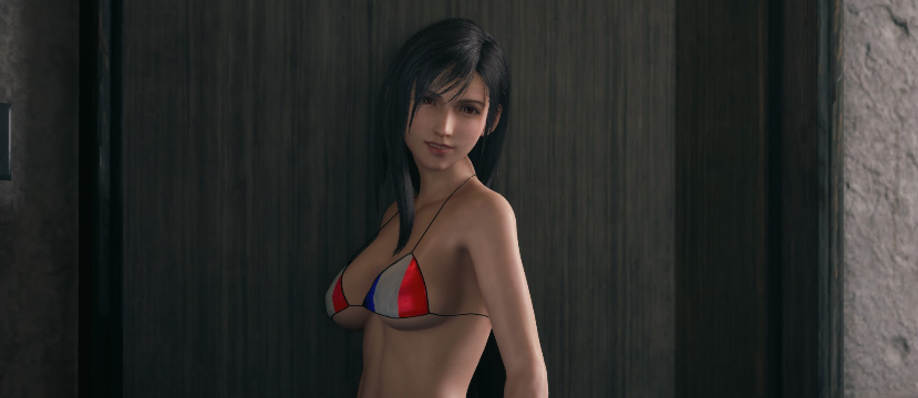 《最終幻想7：重制版》蒂法夏日海邊法國比基尼泳裝MOD