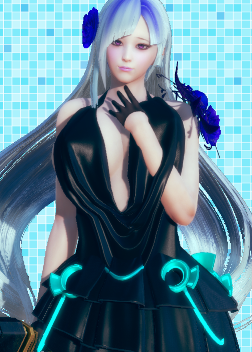 《AI少女》白發(fā)黑色連衣裙清純歌姬MOD