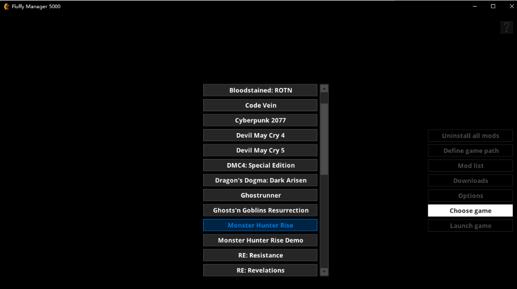 《怪物獵人崛起：曙光》MOD管理工具FluffyManager5000v3.0096