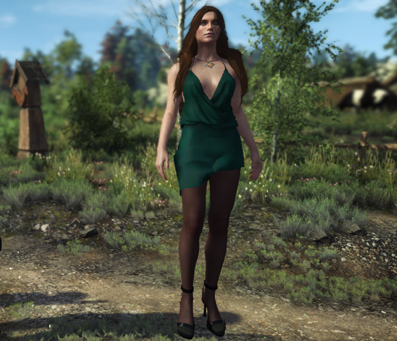 《巫師3：狂獵》女主角特莉絲誘人連衣裙包MOD