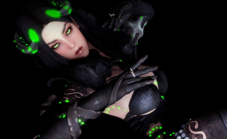 《上古卷軸5：天際重制版》賽博風(fēng)魔女Mora面部預(yù)設(shè)MOD