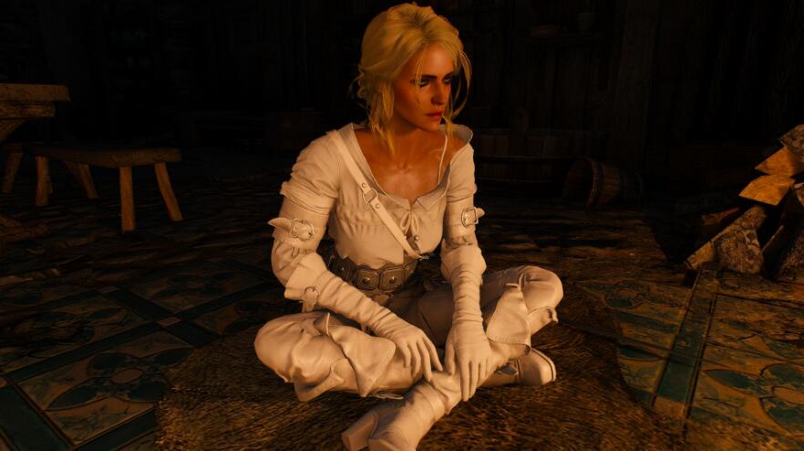 《巫師3次世代版》希里服裝白色配色MOD