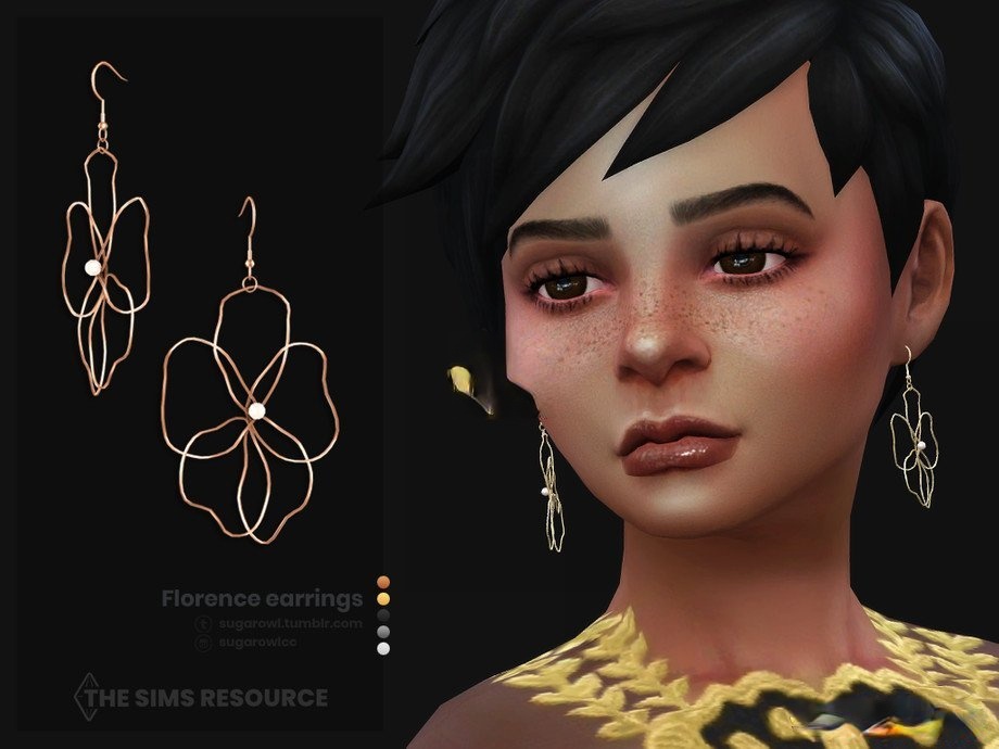 《模擬人生4》兒童絲花耳環(huán)MOD