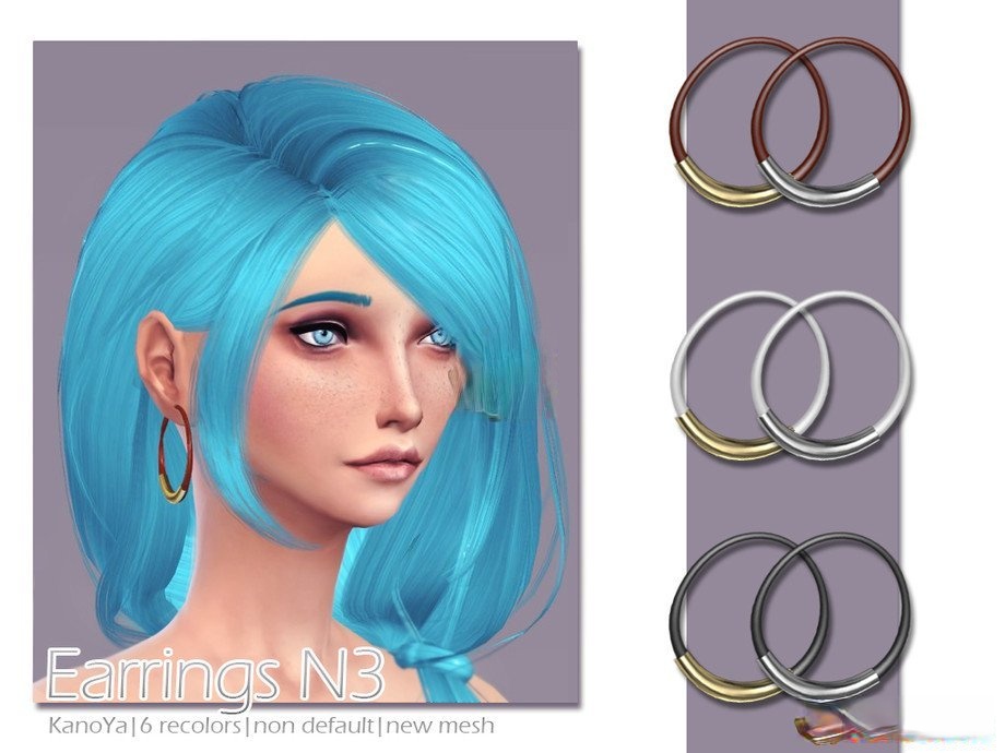 《模擬人生4》金邊銀邊金屬耳環(huán)MOD