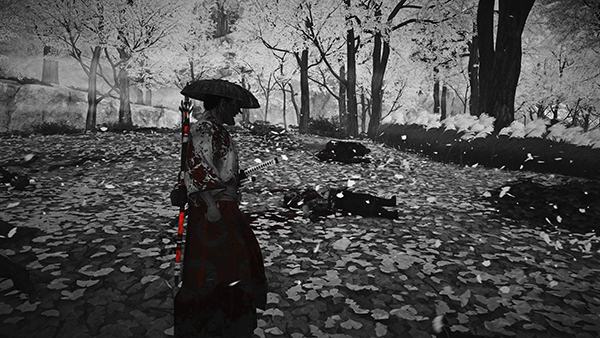 《對馬島之魂：導演剪輯版》黑白紅色重新著色MOD