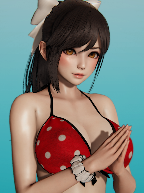 《AI少女》清純單馬尾美少女泳裝MOD