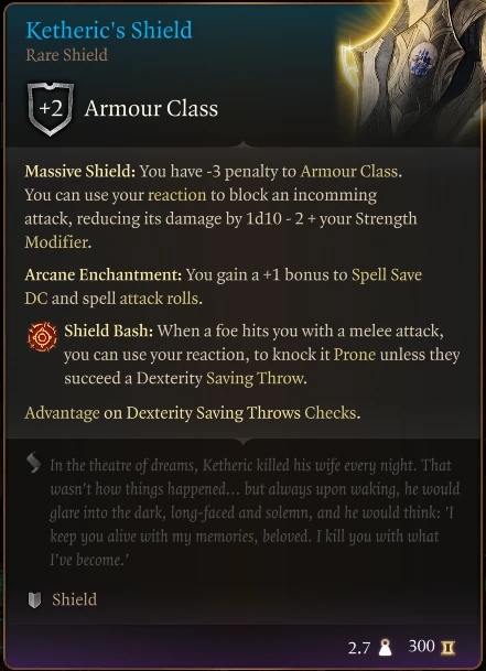 《博德之門3》盾牌改革MOD