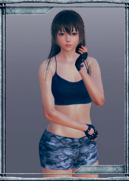 《AI少女》黑色長發黑色短背心小姐姐MOD