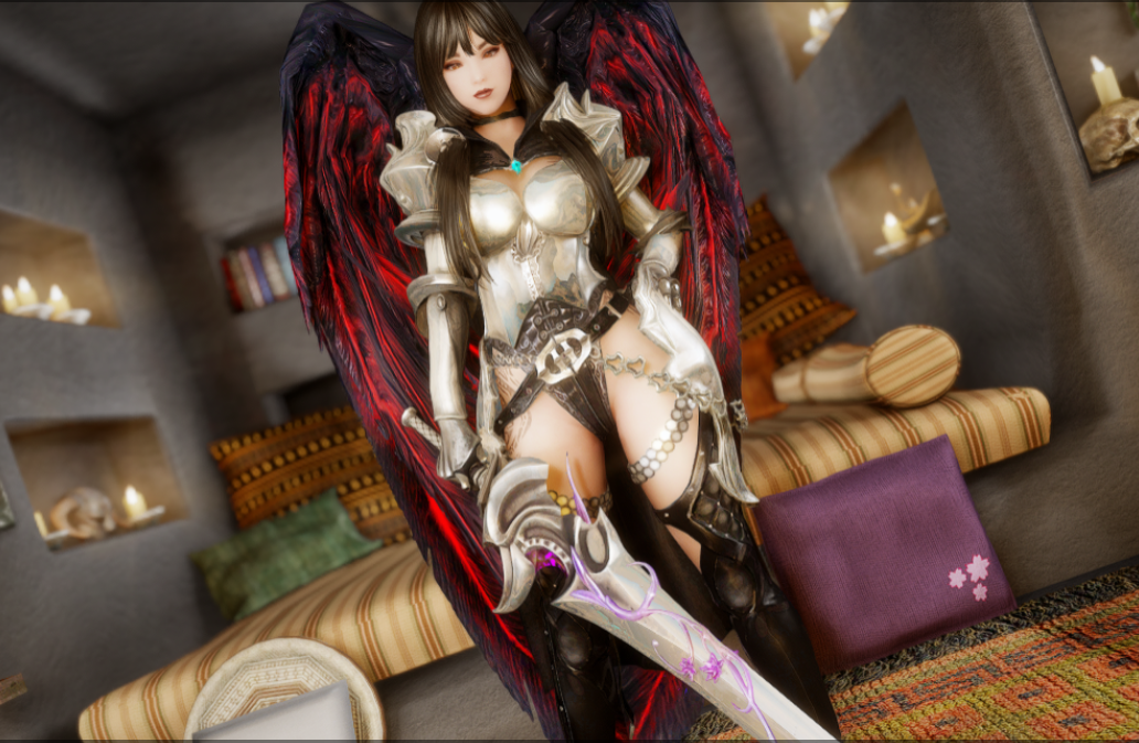 《上古卷軸5：天際重制版》性感墮天使女隨從米莎MOD
