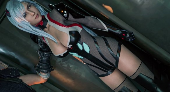 《最終幻想7：重制版》蒂法絕美cosEVA黑綾波麗MOD