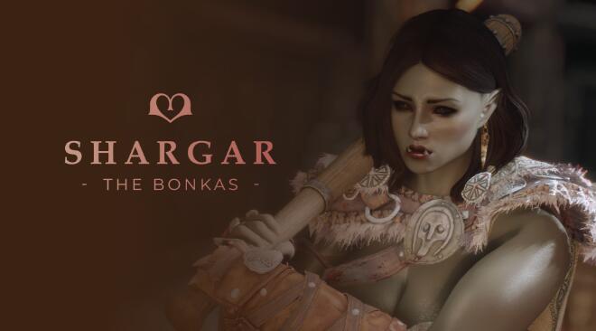 《上古卷軸5：天際重制版》美女獸人隨從夏爾加MOD