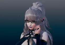《AI少女》銀色長發(fā)性感黑衣精靈御姐MOD