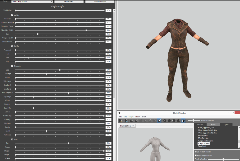 《輻射4》BodySlide服裝工作室v5.6.3