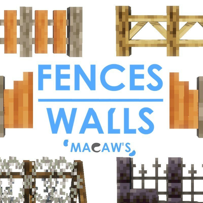 《我的世界》Macaw的柵欄和墻壁V1.19.4MOD