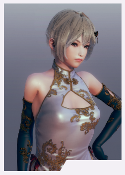 《AI少女》白底金紋旗袍冷峻御姐MOD