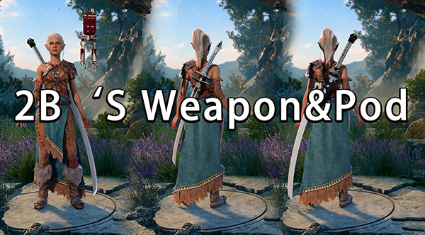 《博德之門3》獨立武器模型-2B的武器白之契約和伙伴PODMOD