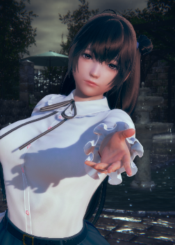 《AI少女》精美襯衫長裙黑發美少女MOD