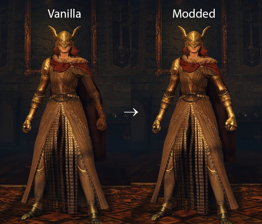 《艾爾登法環》馬萊尼亞盔甲的金屬手臂MOD