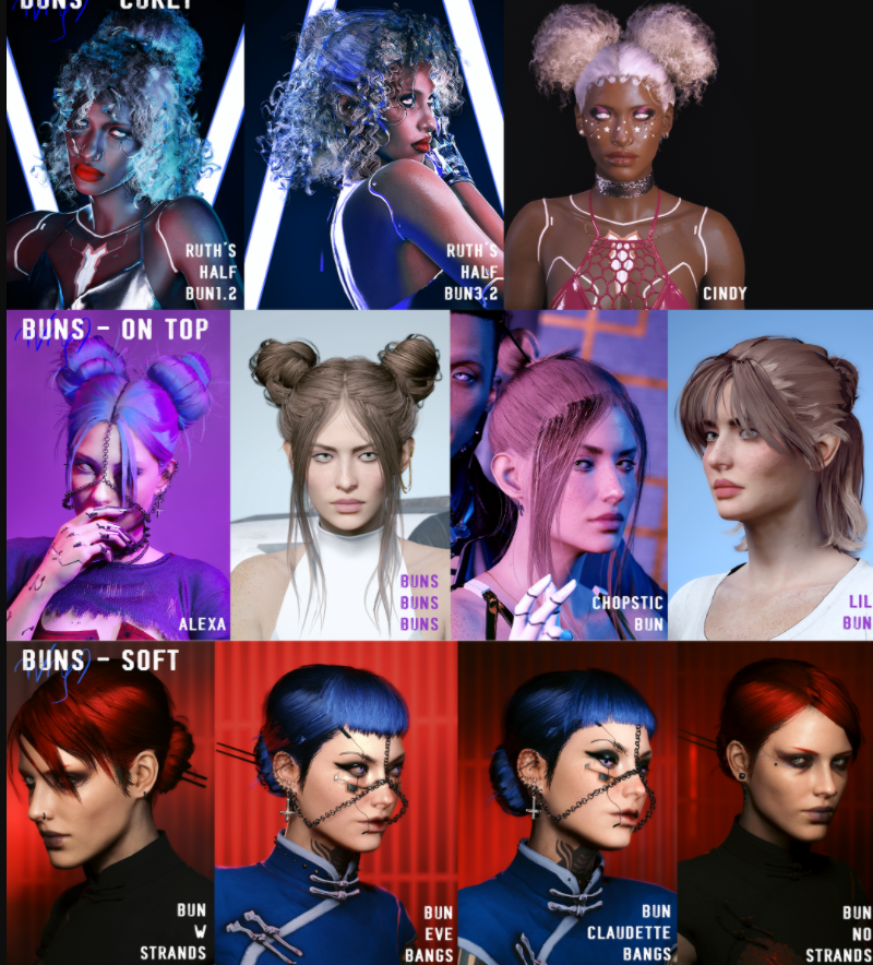 《賽博朋克2077》21種全新發型MOD