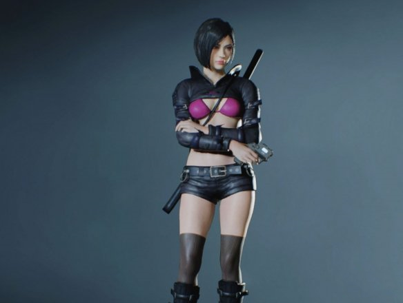 《生化危機2：重制版》艾達黑衣漁網襪忍者MOD