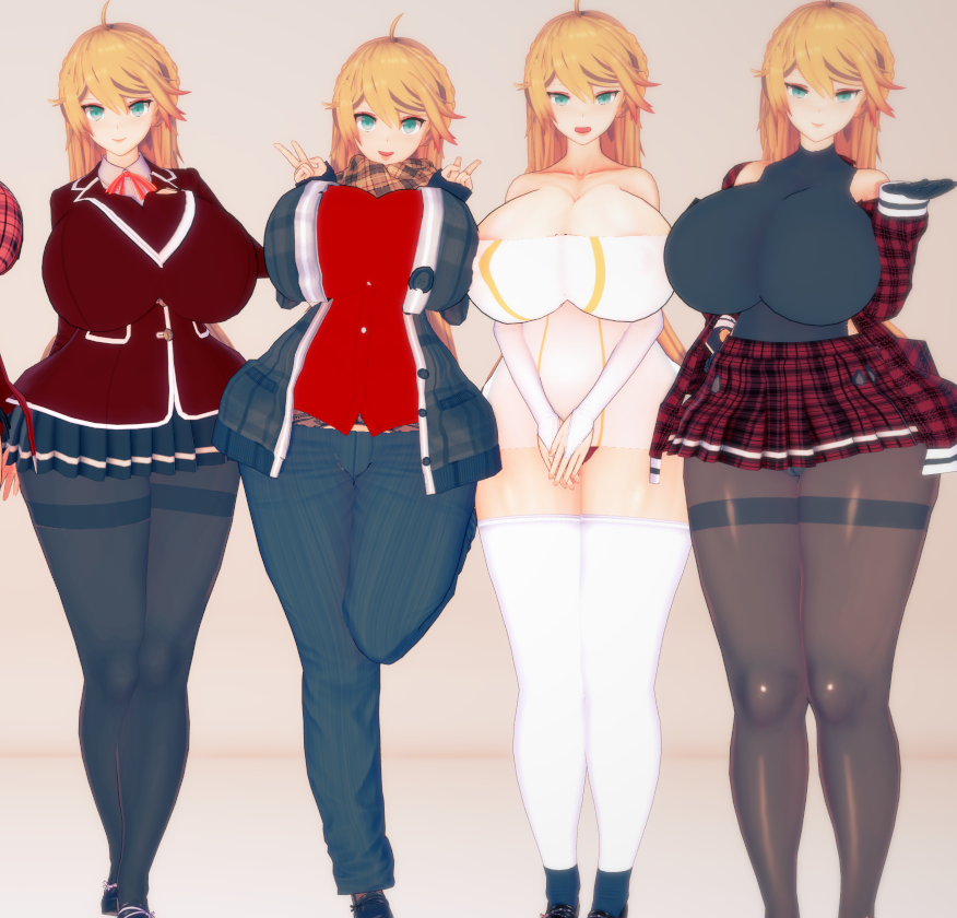 《戀活Sunshine》金發(fā)黑絲制服爆炸身材美少女MOD