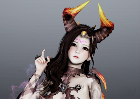 《AI少女》比基尼盔甲黑色卷發(fā)性感紋身魅魔MOD