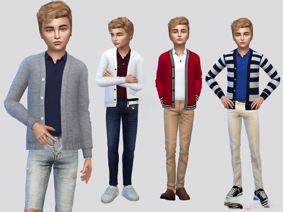 《模擬人生4》男孩開衫上衣MOD