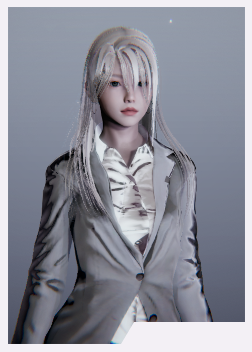 《AI少女》白色長發灰色西裝小姐姐MOD